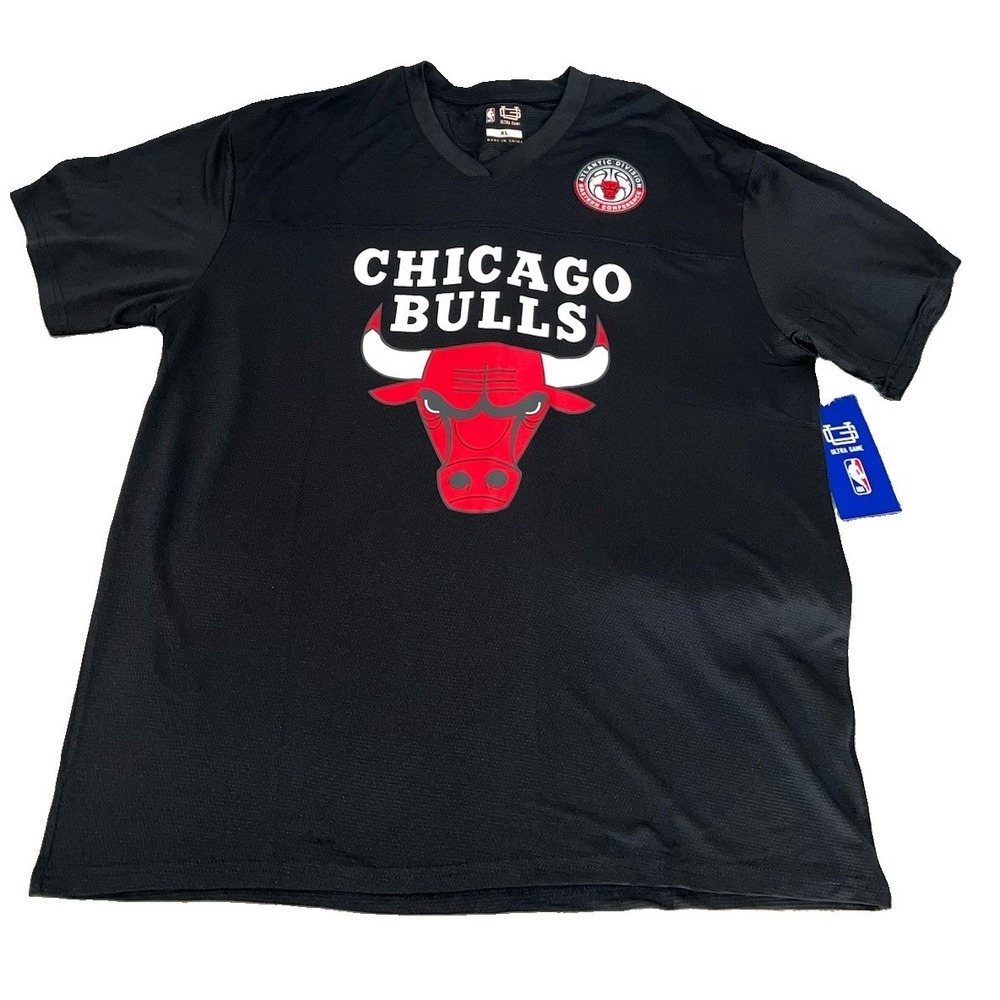 Chicago Bulls black jersey NBA size XL(10-b69)